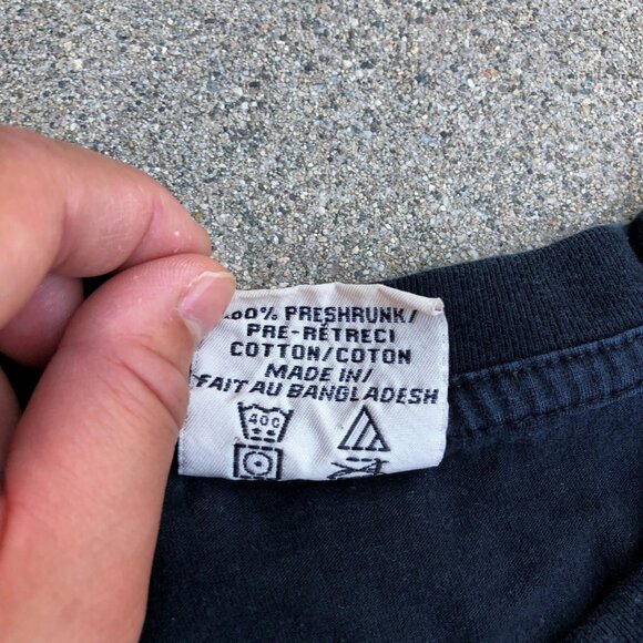 VTG 90s DHANORiX Victoria Canada T Shirt 2XL Men's Black Short Sleeve Crew - Picture 6 of 7